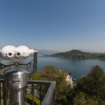 Lago Maggiore e sponda lombarda visti dal terrazzo della Statua di San Carlo